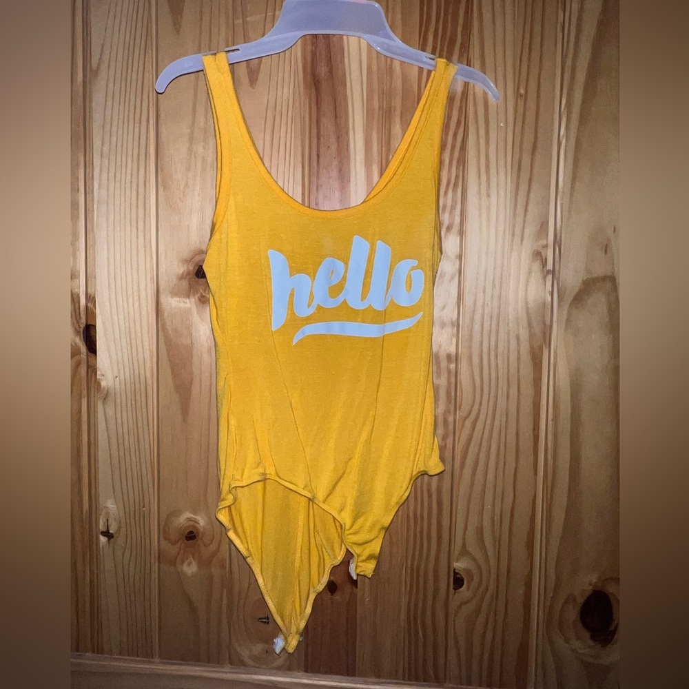 Yellow bodysuit